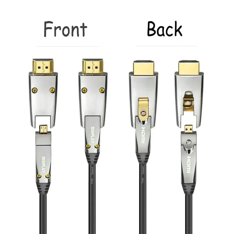 Оптоволоконный кабель AOC HDMI 20 м 18 Гбит/с высокоскоростной 4K 60 Гц с маленькими и