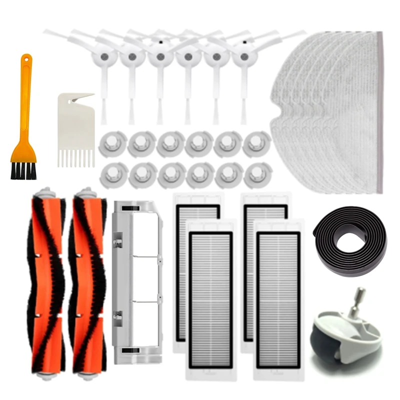 

Запчасти для пылесоса XiaoMi Roborock S5 S50 S51 S55 S6 S60 S6, чистые детали, HEPA фильтр, Швабра, ткань, боковая/основная щетка