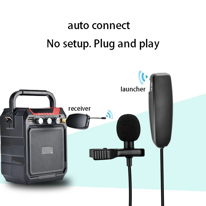 

RISE-Wireless Lavalier Microphone, Multi-Function Mobile Phone Live Broadcast Wireless Lavalier Microphone Amplifier