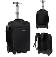 18 inch men wheeled backpack for business travel trolley bags women rolling luggage backpack on wheels carry on hand luggage bag
