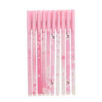 6pcslot kawaii erasable pen cherry blossoms gel pen blue ink promotional exam ballpoint office school supplies stationery 0 5mm