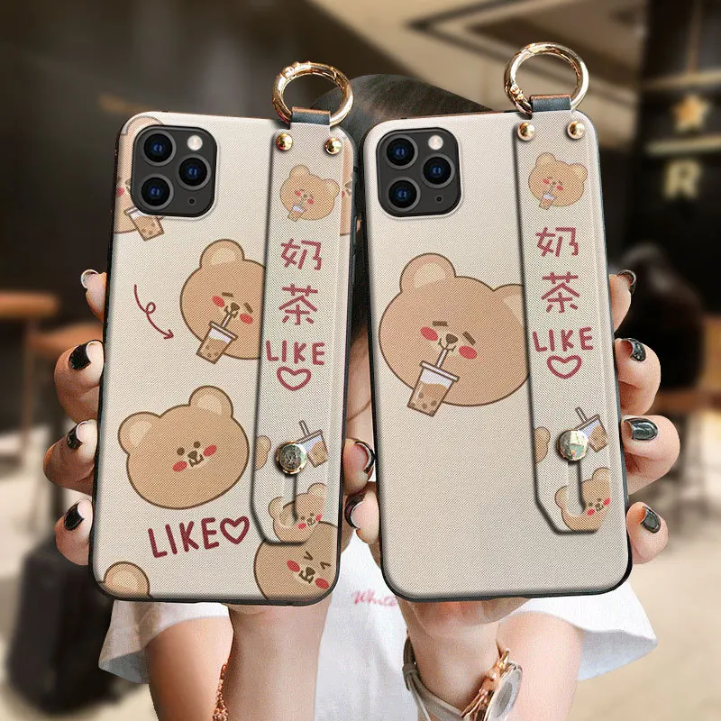 Милый мультяшный 3D чехол для телефона с тиснением iPhone X XS XR 11 Pro Max мягкая задняя