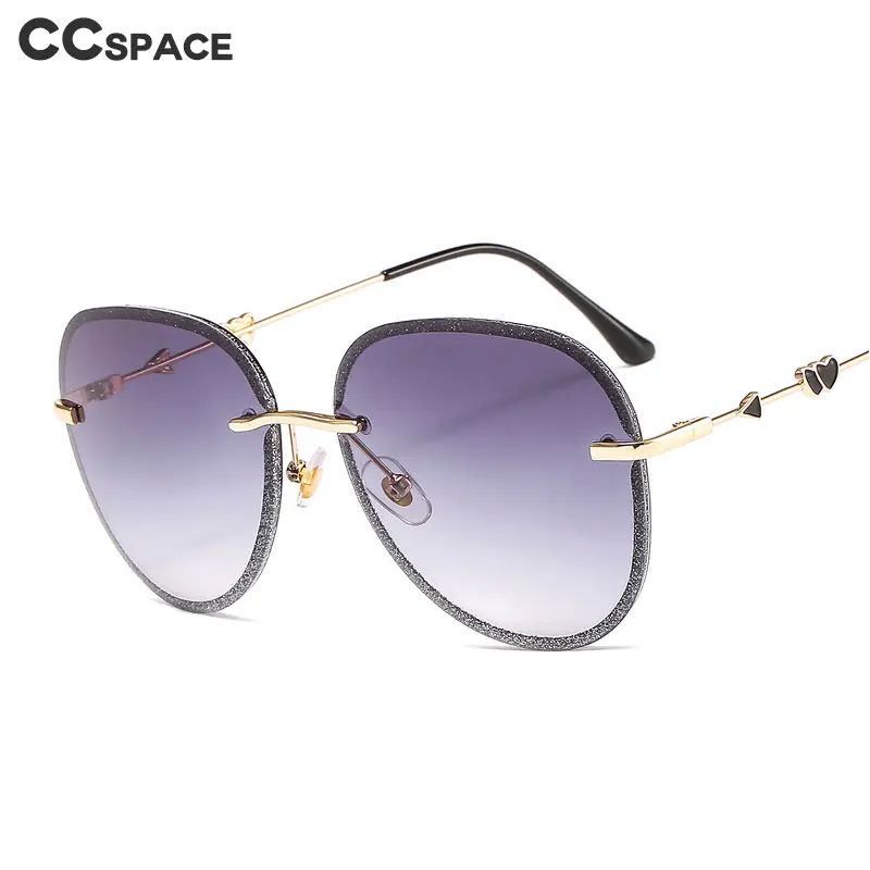 46362 круглые роскошные женские солнцезащитные очки без оправы бесплатная