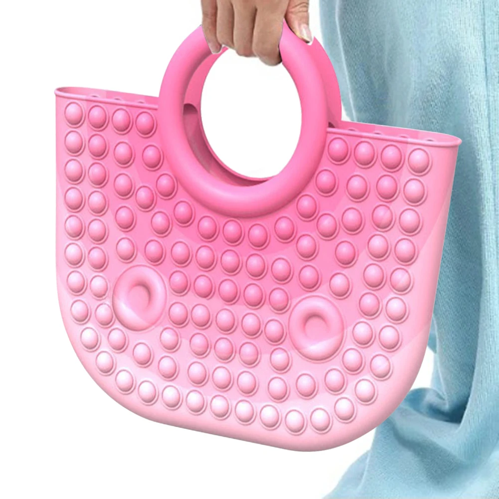 De silicona de Kawaii monedero bolsas empujar su burbuja Fidget Juguetes | Juguetes Fidget | Fidget juguetes l&aacute;piz caso simple Dimmer juguete antiestr&eacute;s de prensa Popoos Fidget juguetes bolsa-1