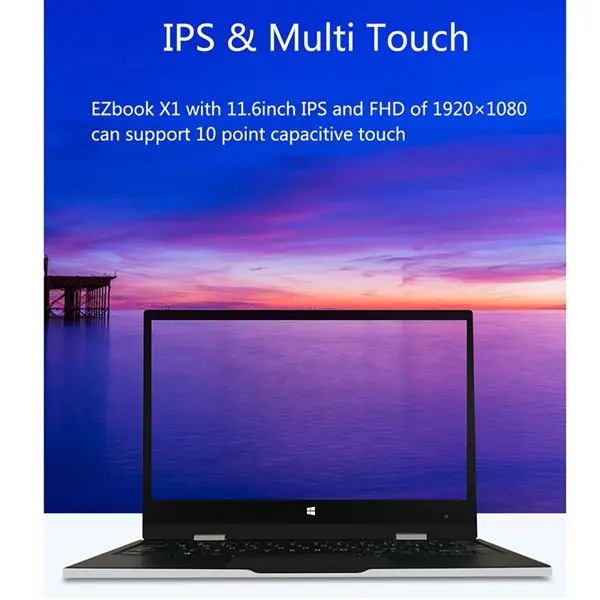 Ноутбук Jumper Ezbook X1 11 6 дюймовый Fhd Ips сенсорный экран Поворот на 360 градусов