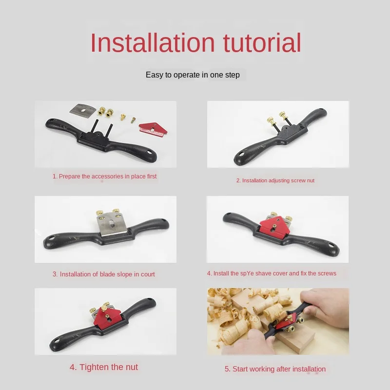 9 дюймов Регулируемый самолет скобель деревообрабатывающих инструментов ручной