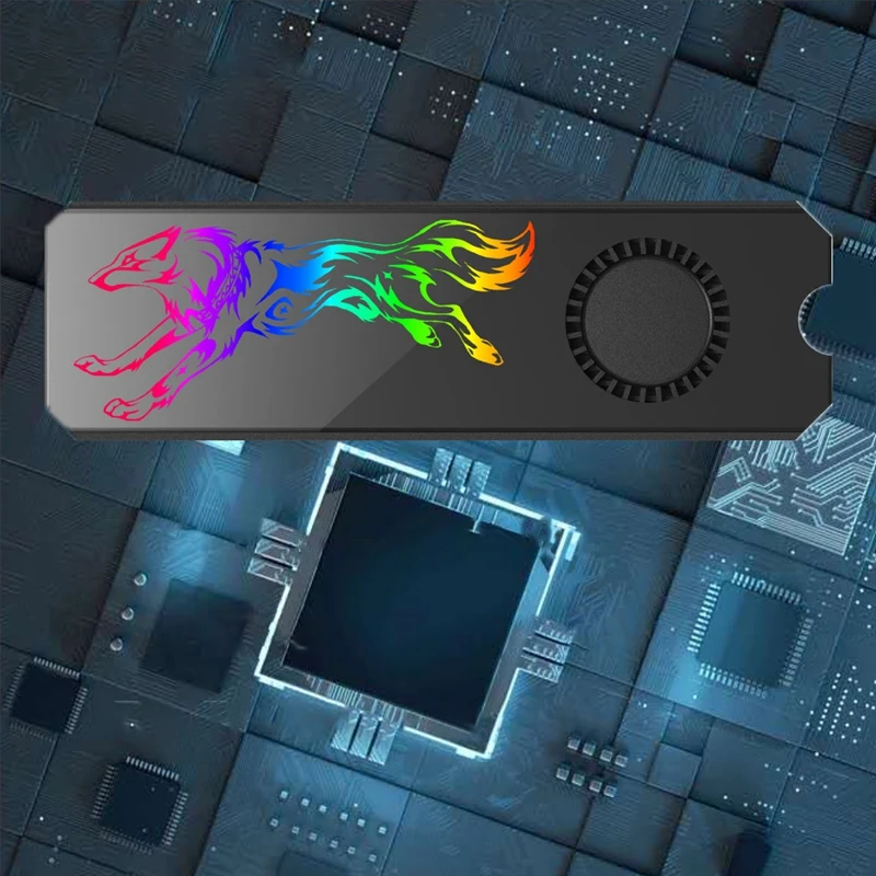 

M2 SSD Heatsink Cooler Vest 5V ARGB M.2 2280 Solid State Disk Hard Drive Radiator Cooling Fan Thermal Pad
