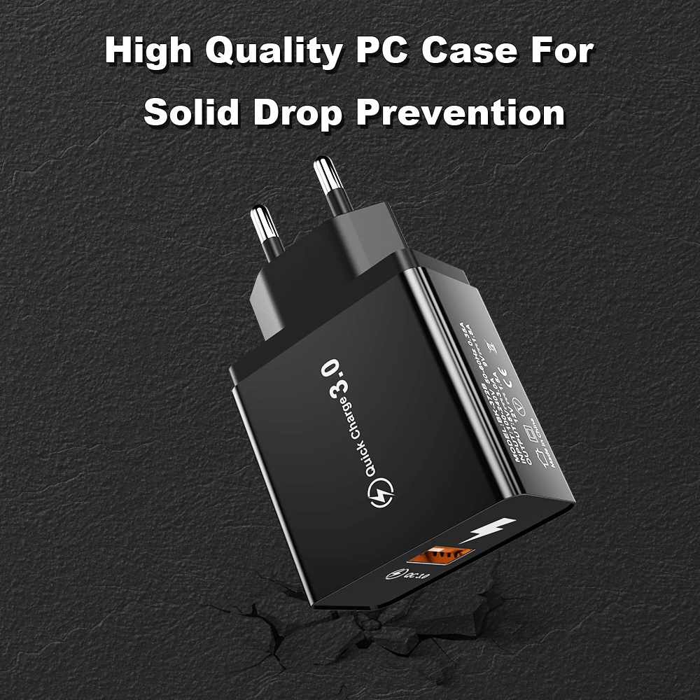 Vanniso 18 Вт Быстрая зарядка 3 0 USB зарядное устройство QC3.0 QC 4 для iPhone X Samsung Xiaomi Mi9 Note