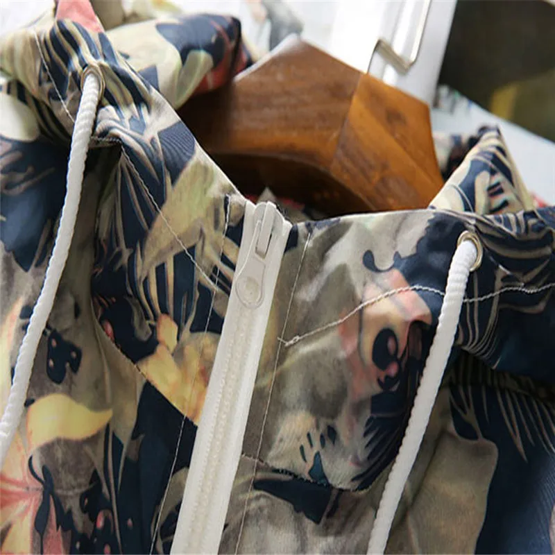 

floral white women jacket winter warm bomber jacket women clothing coat sweater windbreaker