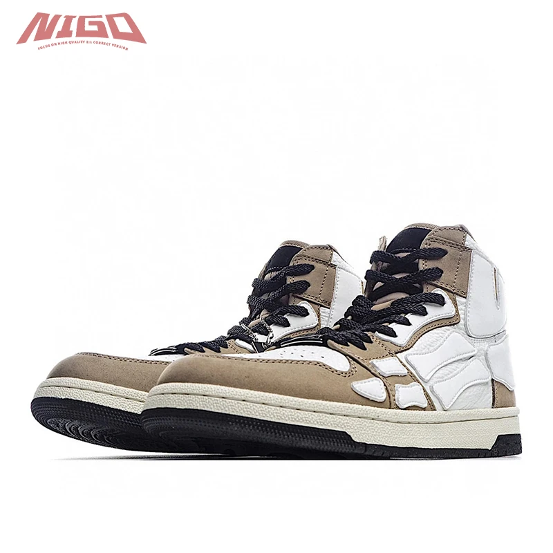

NIGO AMR 21ss High-Top Real Leather Sneakers Shoes Code@A5