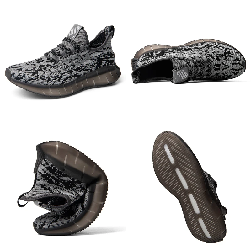 

Mens Running Shoes Mesh Lace-up Breathable Sneakers Man Outdoor Travel Hard-Wearing Trail Light Walking Shoes Big Size 39-47