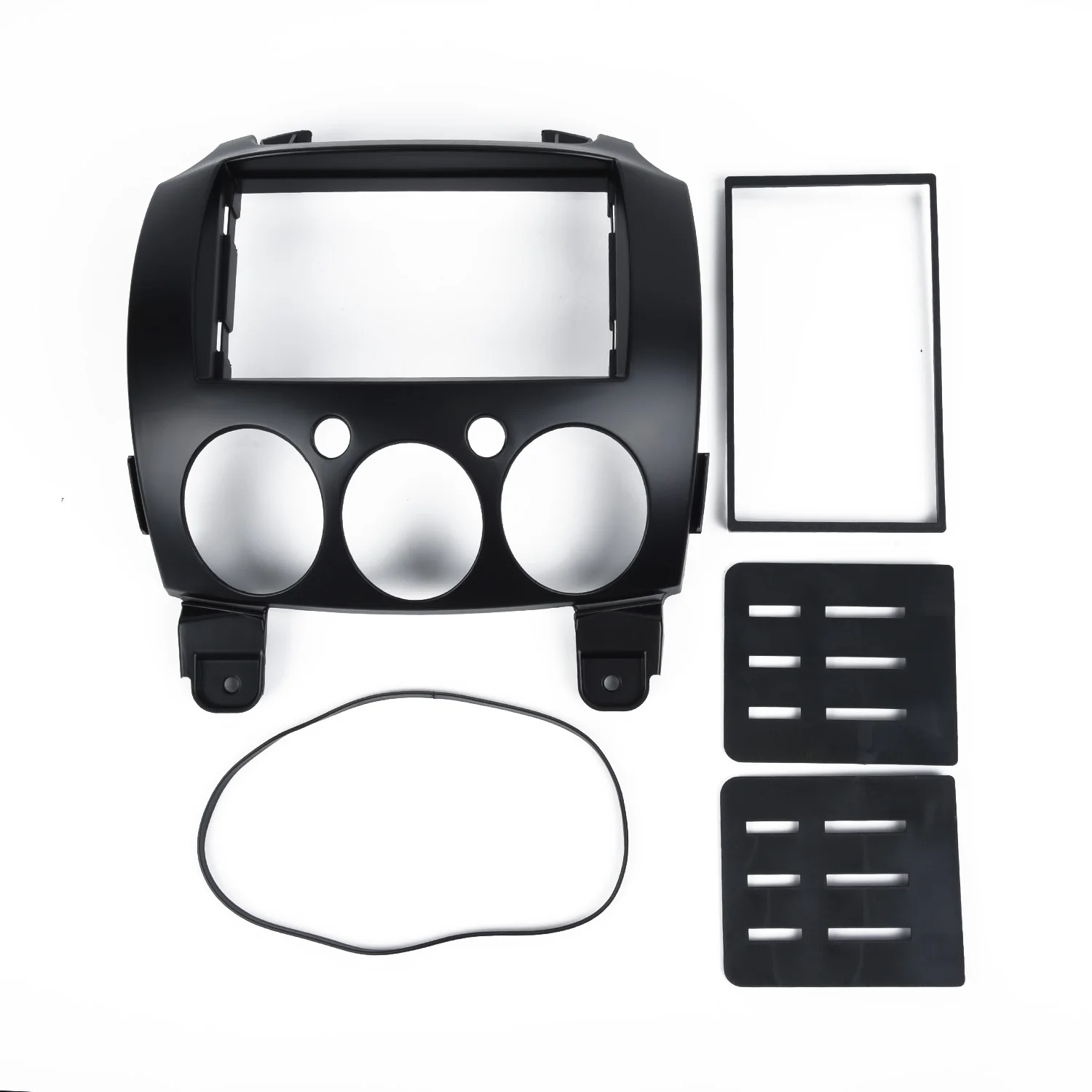 ABS пластик тире Панель рамка отделка комплект для Mazda 2/Demio 2007 2014 стерео фасции