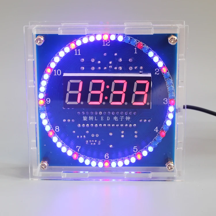DIY вращающийся цифровой светодиодный Дисплей модуль GSM сигнализация электронные