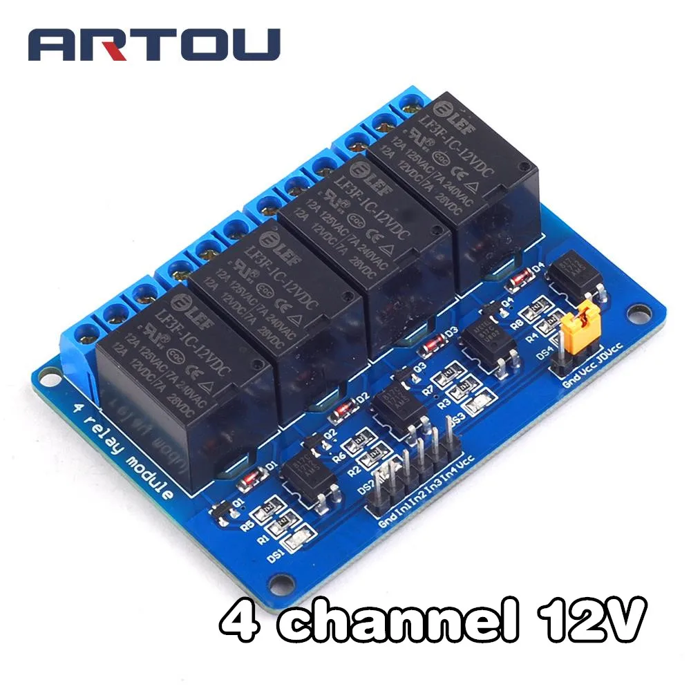 4 канальный 12В релейный модуль низкого уровня выход Релейный для Arduino|relay module|module