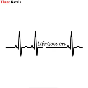 Три Ratels FTZ-142 #30x10,2 см Heart Beat трекпад жизнь идет своим чередом хорошее наклейка черный, серебристый цвет виниловая пленка для оклеивания автомобилей, Стикеры