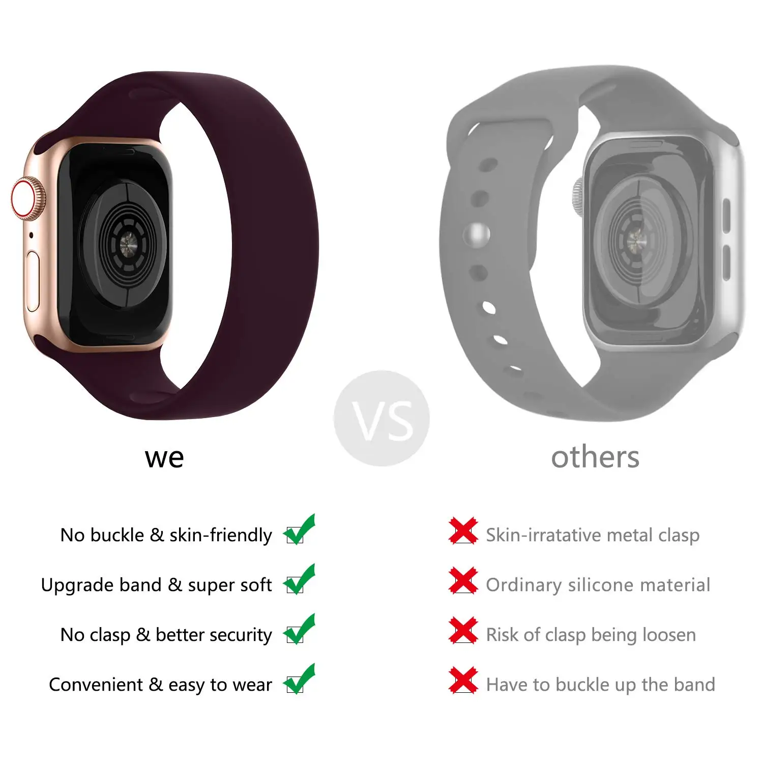 Solo Loop Band for Apple Watch Strap 44mm 40mm iWatch Band 38mm 42mm Elastic Silicone bracelet Apple watch serie 3 4 5 6 SE Band