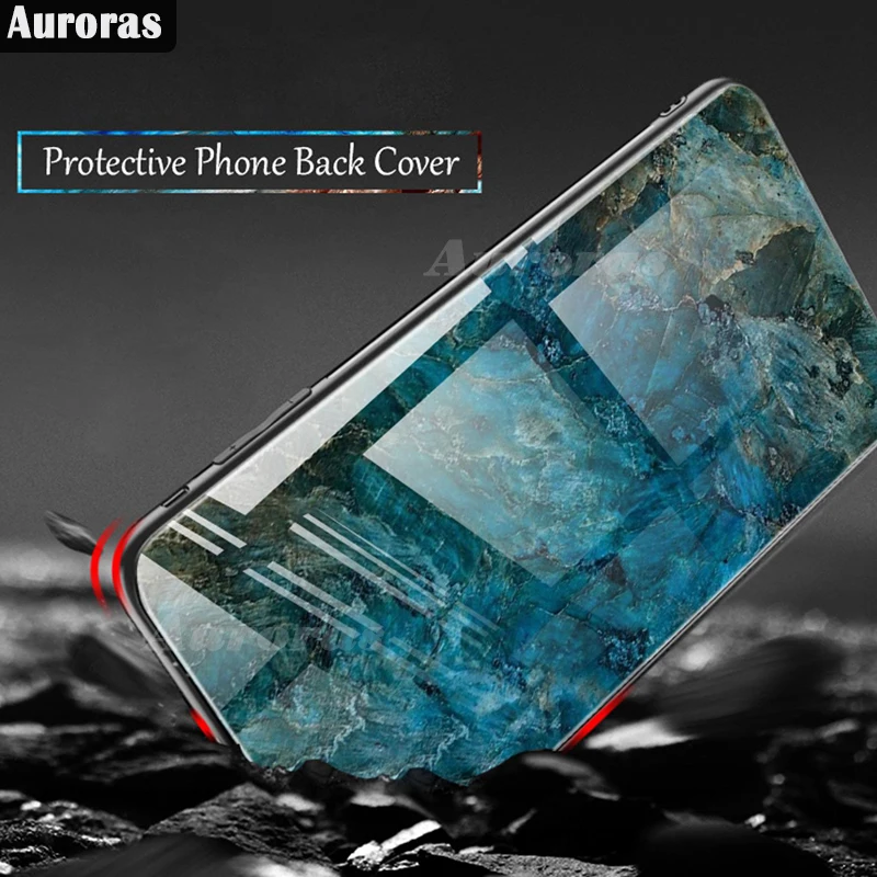 Чехол Auroras для HONOR 30S закаленное стекло с мягкой рамкой из ТПУ Противоударная