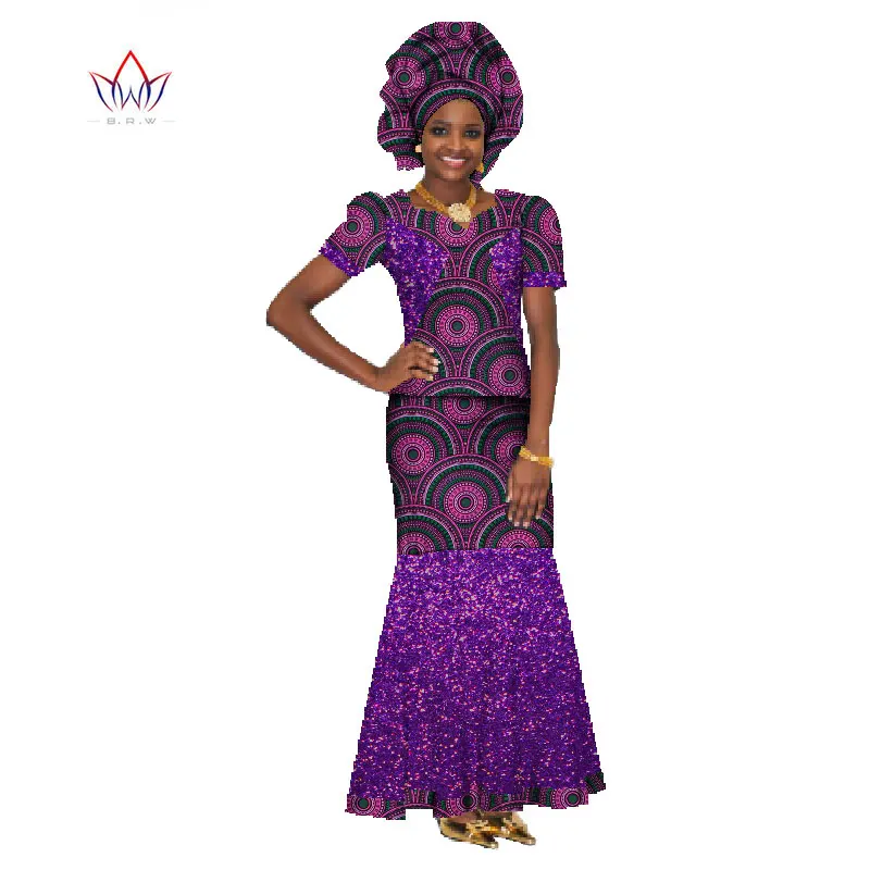 Летнее женское платье традиционная африканская Женская одежда из 2 предметов