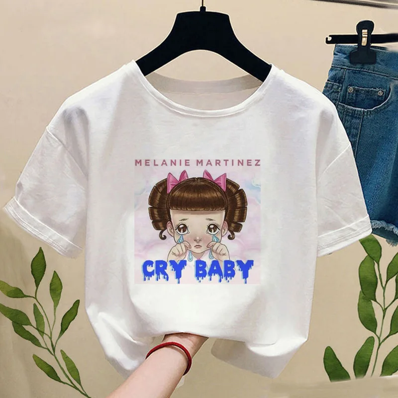 

Summer cute Baby Girl T-shirt Melanie Martinez Cartoon Imageprinted T-shirt Harajuku Kawaii fashion Women's Short sleeve Tshirt