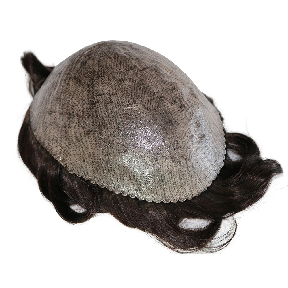 100% Human Hair Natural Hairline Durable Mens Toupee Black Ash Brown Blonde Undetectable Thin Skin Full PU Capillary Prosthes