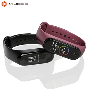 Аксессуары для Mi Band 3 4, силиконовый ремешок на запястье для умных часов Xiaomi Mi Band 3, Mi Band 4