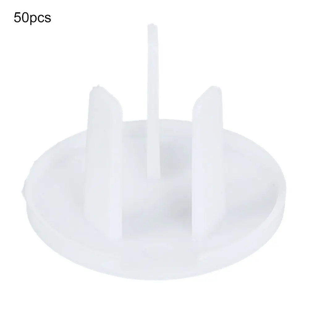

50 Pack Plastic Outlet Covers Safety Outlet Covers Infant Proofing Electrical Socket Outlet Plugs 3-Prong Child Proof For Kids