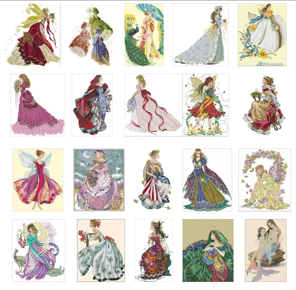 Высококачественные сказочные бабочки крест накрест пакет стежка стили MD девушка