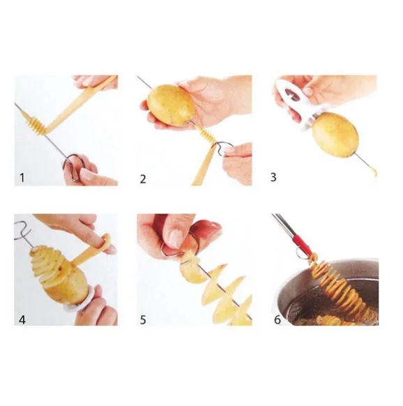 Принадлежности для барбекю 4 шт. гриль шампура из нержавеющей стали спиральный