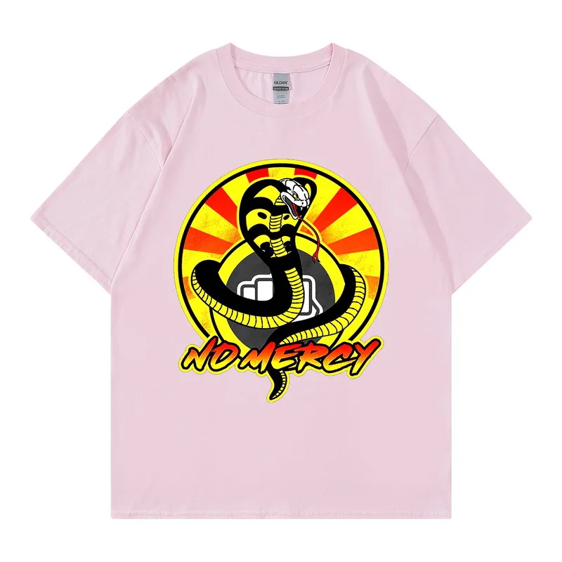 

Cobra Kai T Shirt Men Strike First Strike Hard No Mercy Tshirt Shirts QualitySummer Top Tshirts Short Sleeves Tees Black T-Shirt