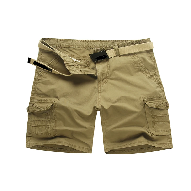 

2021 Summer Cotton Men's Five-point Pants Multi-Pocket Casual Fashion Pants Slim Straight-leg Pants