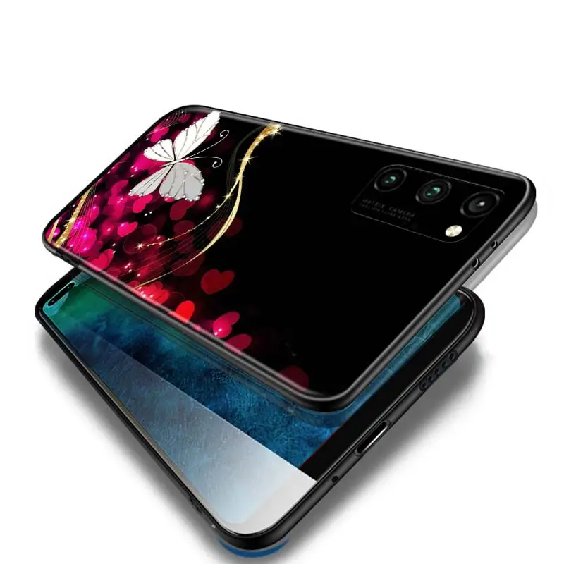 

Colorful Butterfly for Honor 30i 20 10 9A 9C 9S 9N 9X 9 8A 8C 8S 8X MAX 8 7A 7C 7S 7 Pro Lite Soft Black Phone Case
