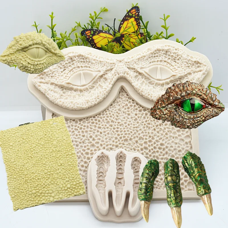 

Dinosaur Paw Skin Eye Silicone Mold Kitchen Resin Cake Baking Tool DIY Pastry Fondant Moulds Dessert Chocolate Lace Decoration