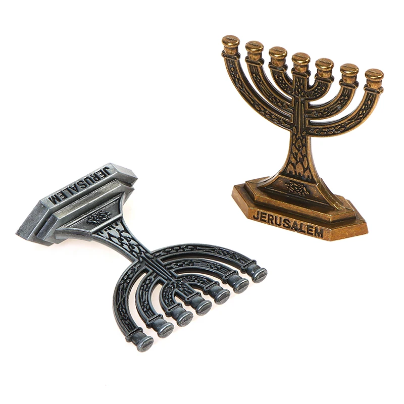 S Religions Candelabra Hanukkah Candlesticks 7 Branch Candle Holder Relic Sacred Deco