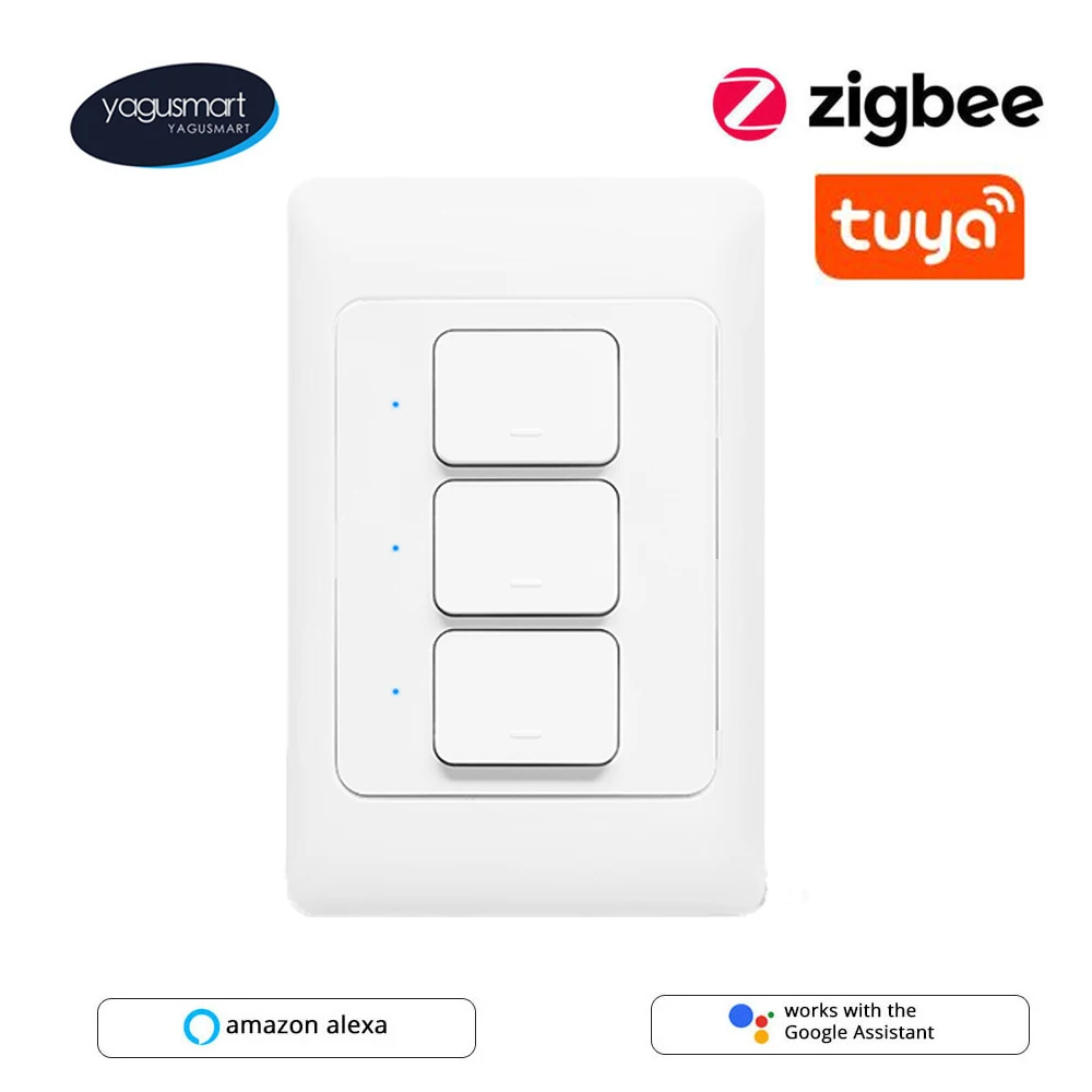 

Переключатель Yagusmart Tuya SmartLife Zigbee с поддержкой Alexa и Google Home, 110 В, 220 В, 3,0 в