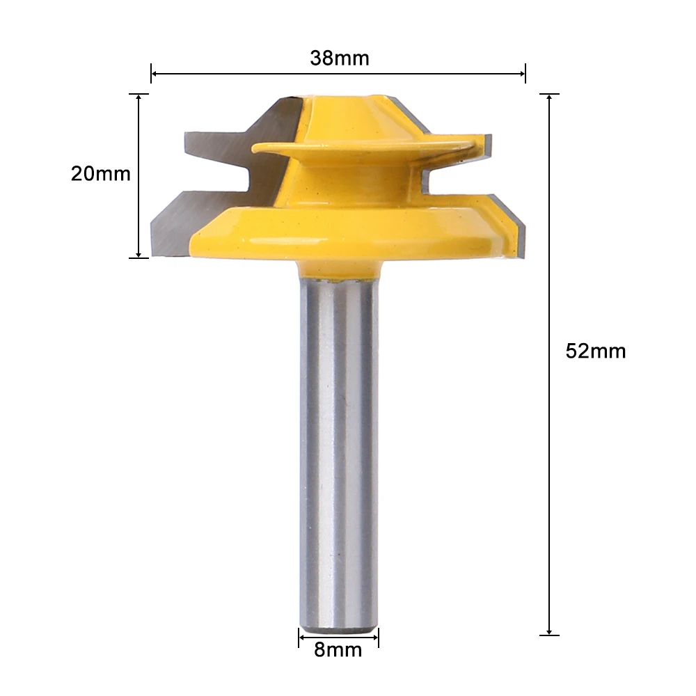Режущий станок с 45 замками 8 мм сверление хвостовиком фрезерование по дереву