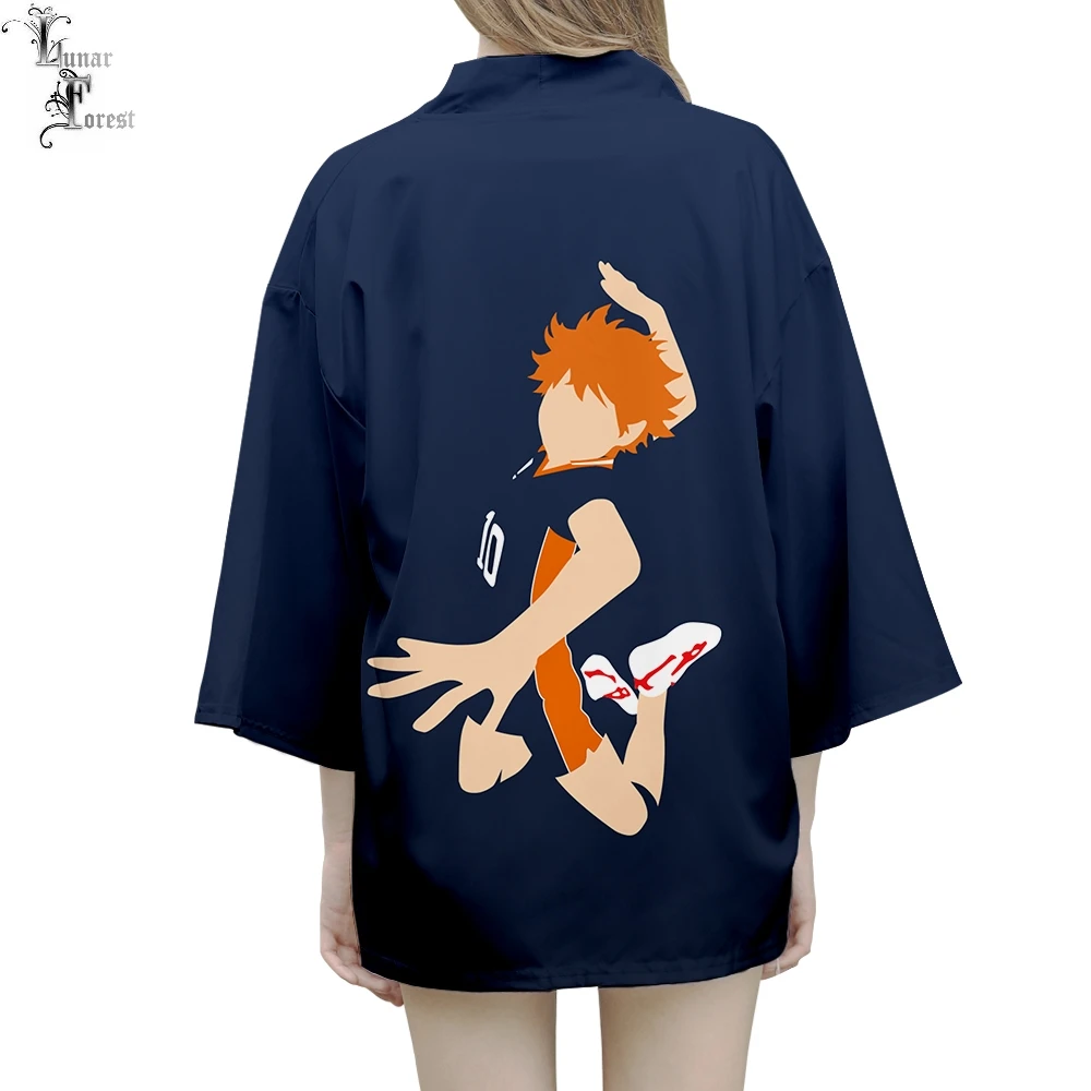 

Haikyuu!! Cardigan Japanese Kimono Haori Yukata Women/Men kimono Summer Shirt Short Sleeve Streetwear BLoose