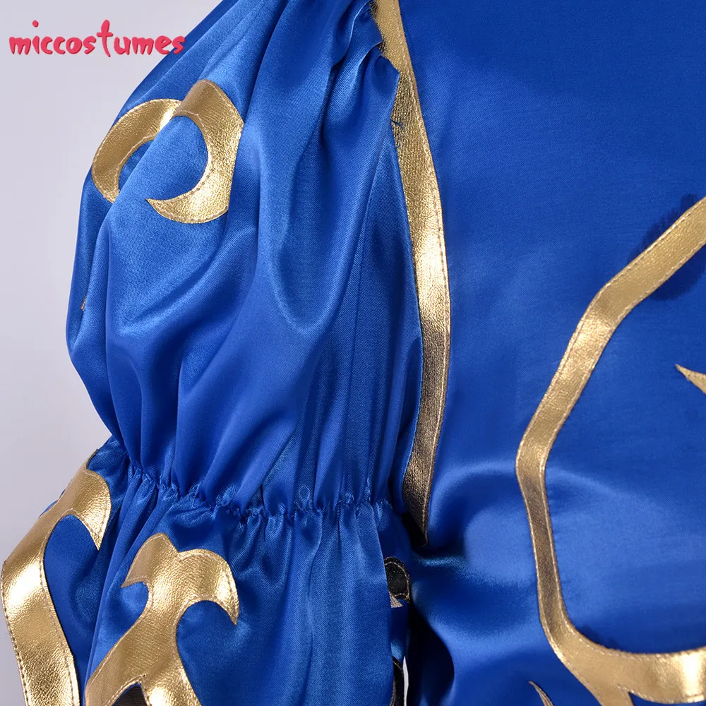 Chun Li Косплей Костюм для взрослых синий Cheongsam вечерние платья на Хэллоуин женский наряд