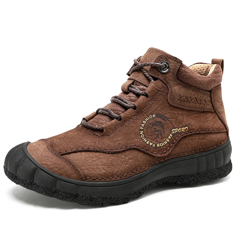 

2021 Men High top Hiking Shoes Durable Waterproof Anti-slip Outdoor Climbing Trekking Shoe Military Tactical Boots Snow Shoes
