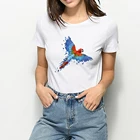 Женская футболка большого размера, летняя футболка с принтом кролика в стиле Харадзюку, топы с коротким рукавом, для девушек в стиле 90-х, 2021