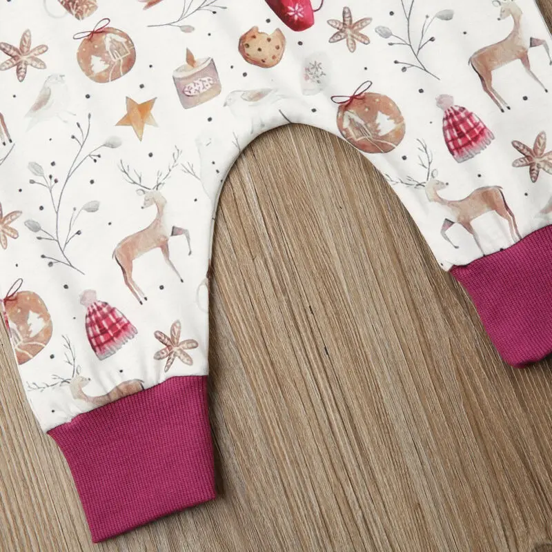 

3-18 Months New Fashion Sweet Infant Baby Boy Girls Kids Christmas Clothes Romper One-piece Vest Sets
