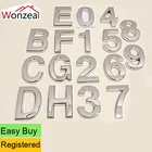 5 см серебряные цифры и буквы для дверной таблички ABS пластик