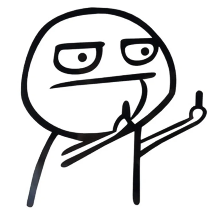 Автомобильный мультяшный JDM Забавный средний палец наклейка для Honda Hrv Civic Accord Cr v