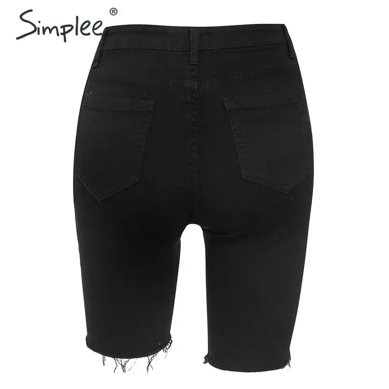 Simplee женские облегающие короткие штаны уличная одежда пуговицы размера плюс
