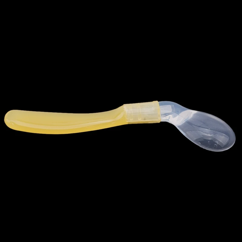Baby Creativity Elbow Soft Head Spoon Kindergarten Children Baby Silicone Spoon Easy To Feed Potions Portable Baby Tableware