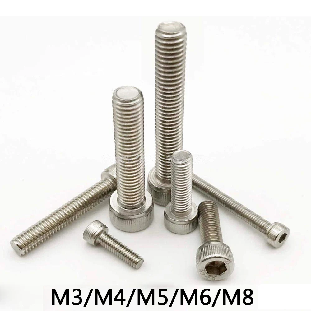 100/200/500/1000 шт M3/M4/M5/M6/M8 сталь Шестигранная розетка болты крышки головки винта с