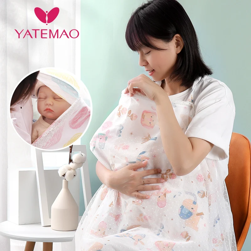 Дышащий чехол YATEMAO для кормления грудью 100% хлопок фартук грудного вскармливания