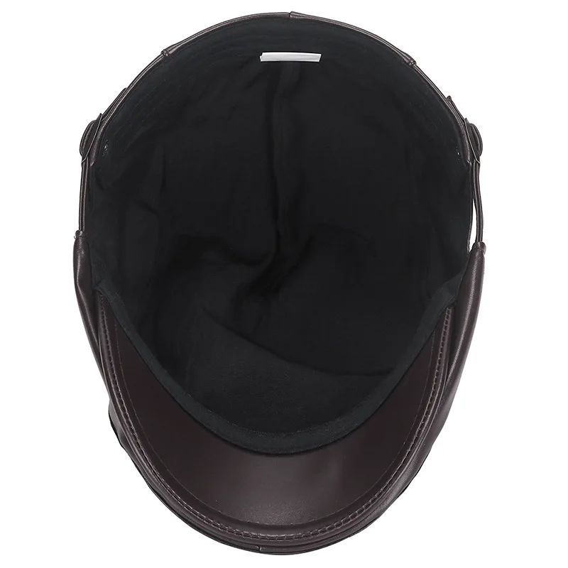 

Adjustable Pu Leather Berets Men Women Casual Retro Cap Outdoor Hats Autumn Winter