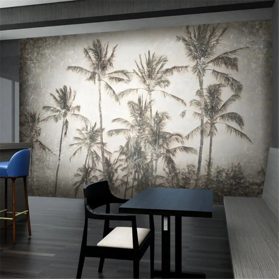 3D обои Milofi на заказ настенные тропические растения кокосовое дерево ручная