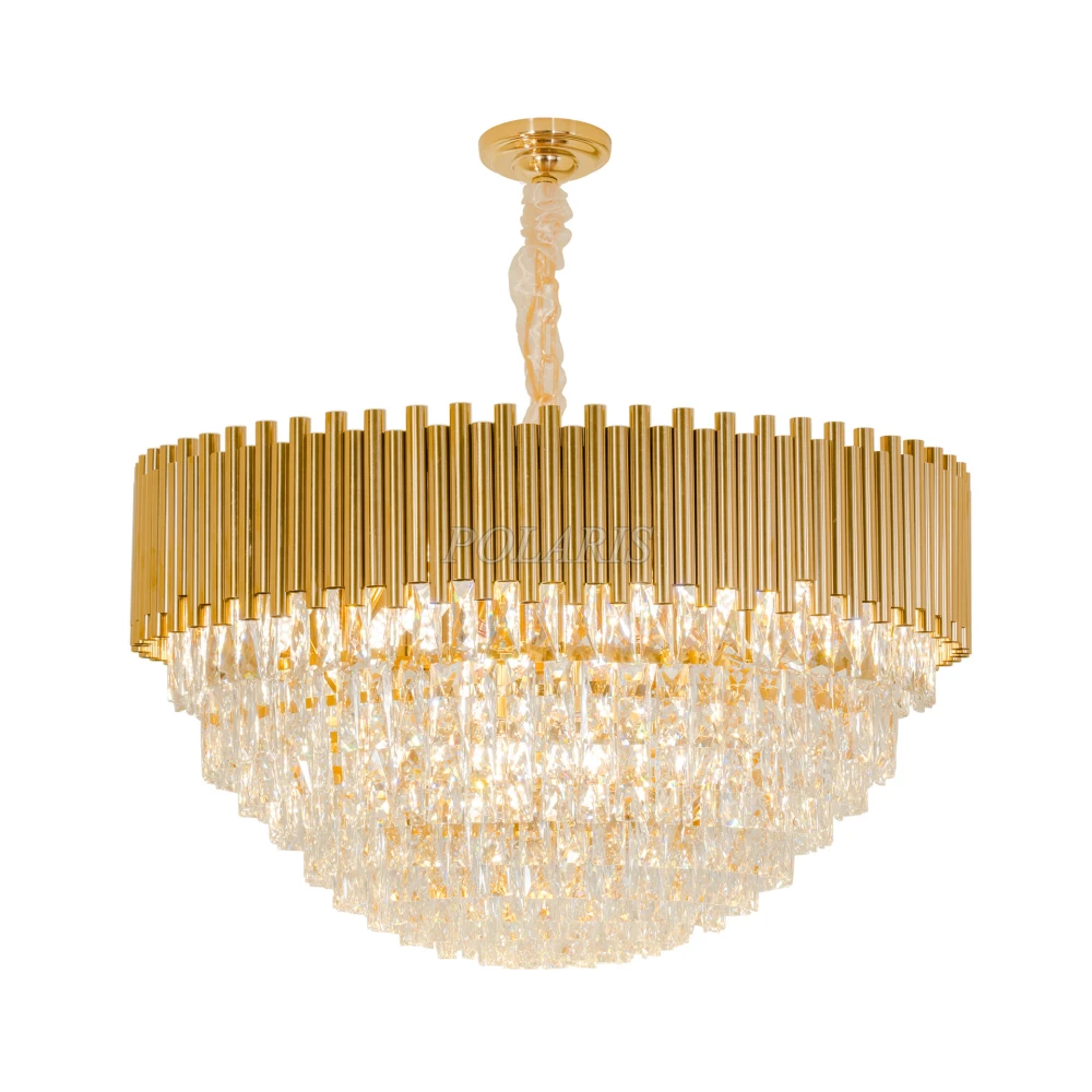 

Modern Contemporary Crystal Chandelier Light Square LED Lustre de Cristal Chandeliers Hanging Lamp Living Room Lighting Fixture