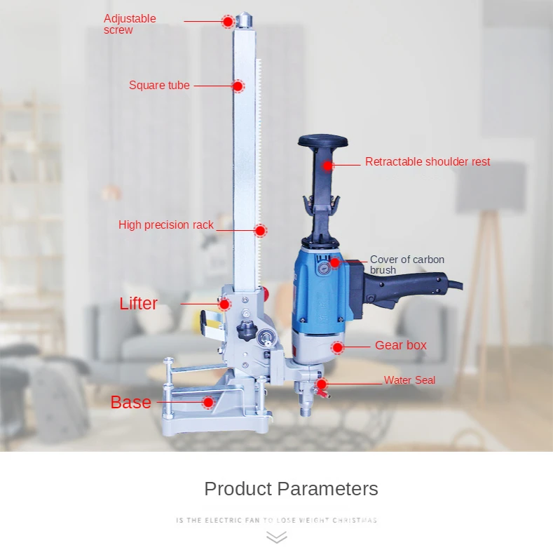 

220V Water drilling machine Z1Z-FF03-160 drilling machine gold steel stone vertical hand-held two water drilling machine